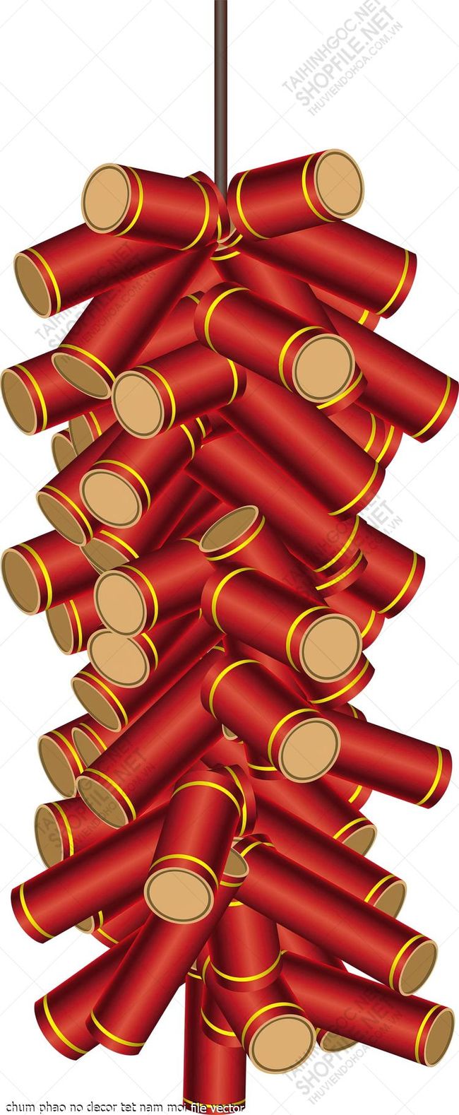 chum phao no decor tet nam moi file vector